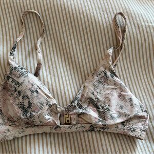 Stylish Snake Print Bikini Top